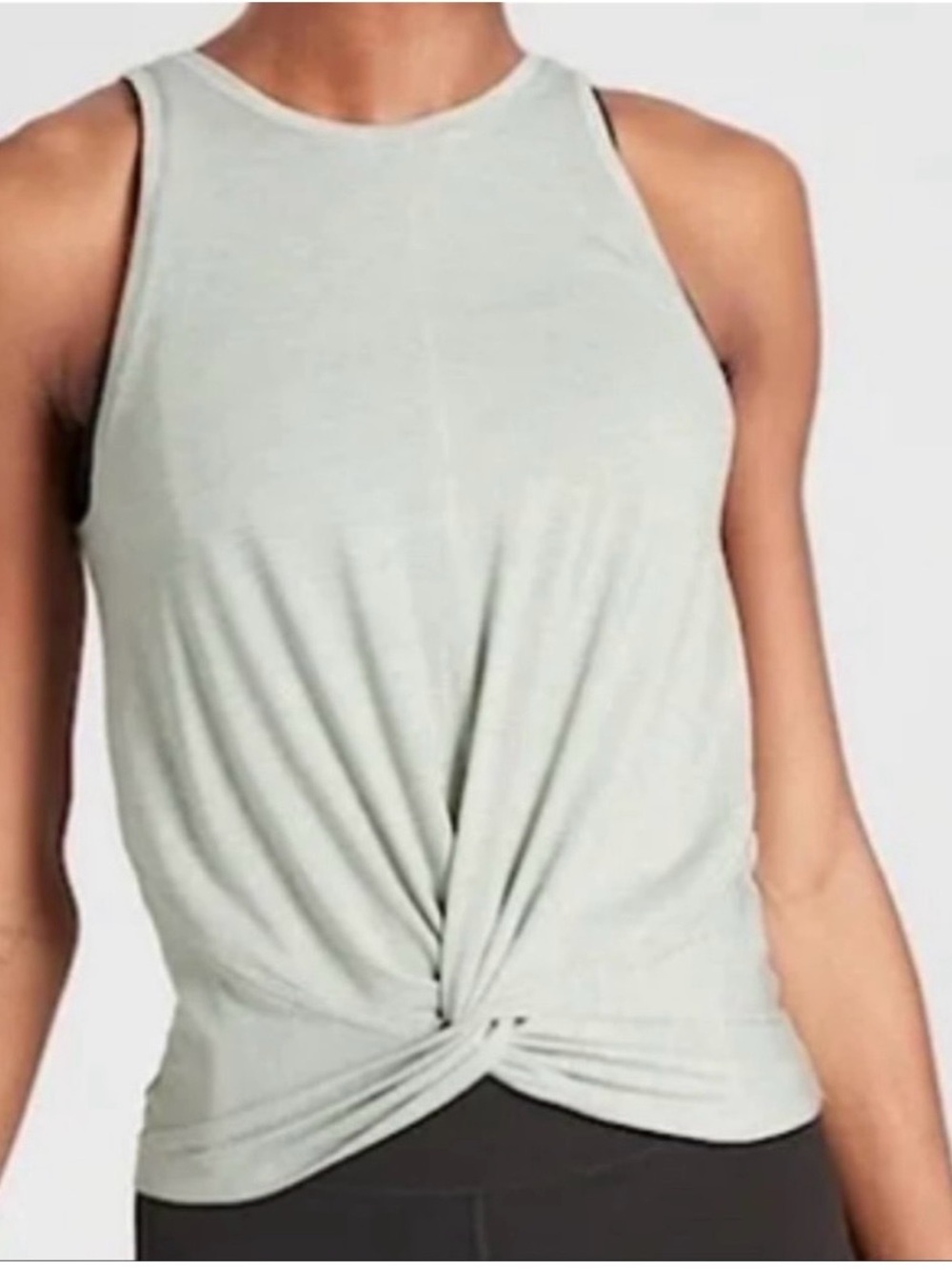 Athleta Sage Green Twist-Front Tank